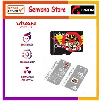 GEN - Memory Card Micro SD Card VIVAN 64GB Class 10 MC Memori SDHC MMC 64 GB