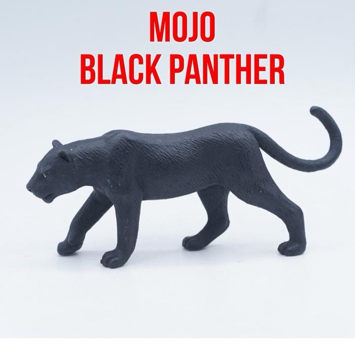 MOJO Fun Black Panther Macan Kumbang Macan Tutul Panthera pardus Mainan Binatang Miniature Hewan Ani
