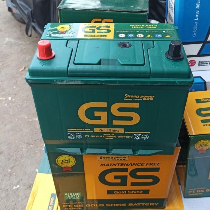 Aki Accu MF Kering NS70 12V 65AH 65Amper 65D26R GS Gold Shine quality