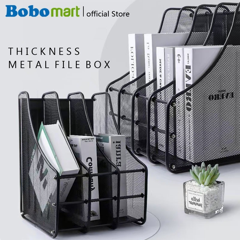 

BOBOMART Box File Tempat Berkas 3 Susun DG-9303C – Rak Layer Dokumen Tray Organizer Meja