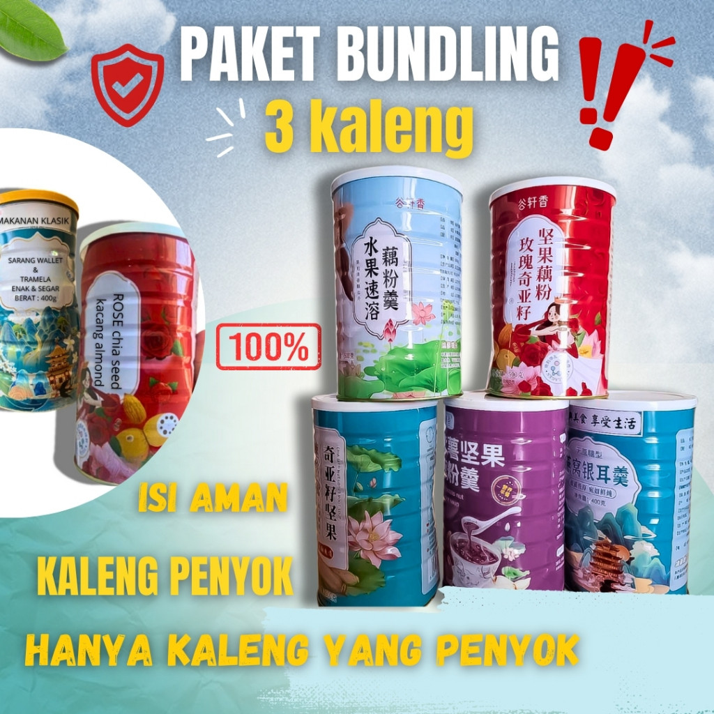 

KALENG PENYOK BUNDLING HEMAT 3 KALENG (SEGEL AMAN) BPOM All VARIAN BUBUK AKAR LOTUS ROOT POWDER [KIRIM RANDOM]