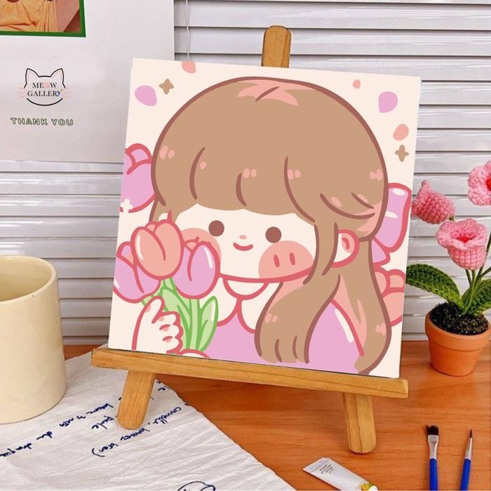 

Paint by Numbers KIT - Cute Girl Series 20x20cm - CG 1