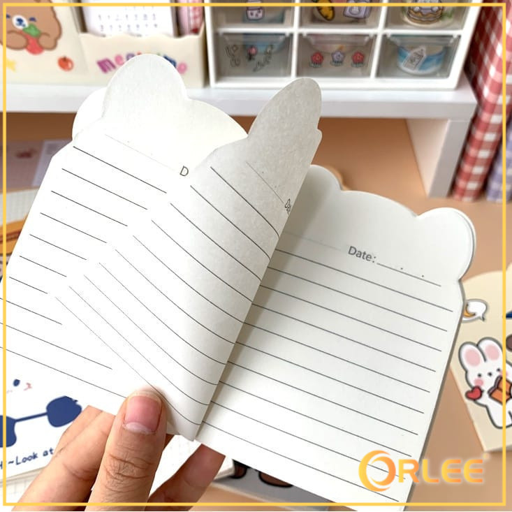 

ORLEE HL0616 Buku Tulis Mini Lucu Bentuk Telinga / Buku Tulis Mini Notebook / Buku Tulis Memo Kecil Karton / Buku Catatan Cartoon Mini Book Lucu Anak Sekolah Import Y1749