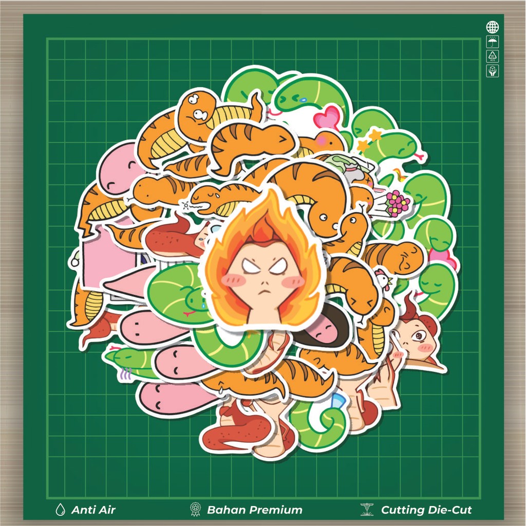 

HOT 50 PCS STIKER Stiker Hewan Ular Stiker Fashion Cars Decal Dingin Kartu Album Custom Vinyl Anti Air- Sticker Aesthetic Buku Journal Koper Casing HP Tablet Laptop Helm Motor Botol Minum
