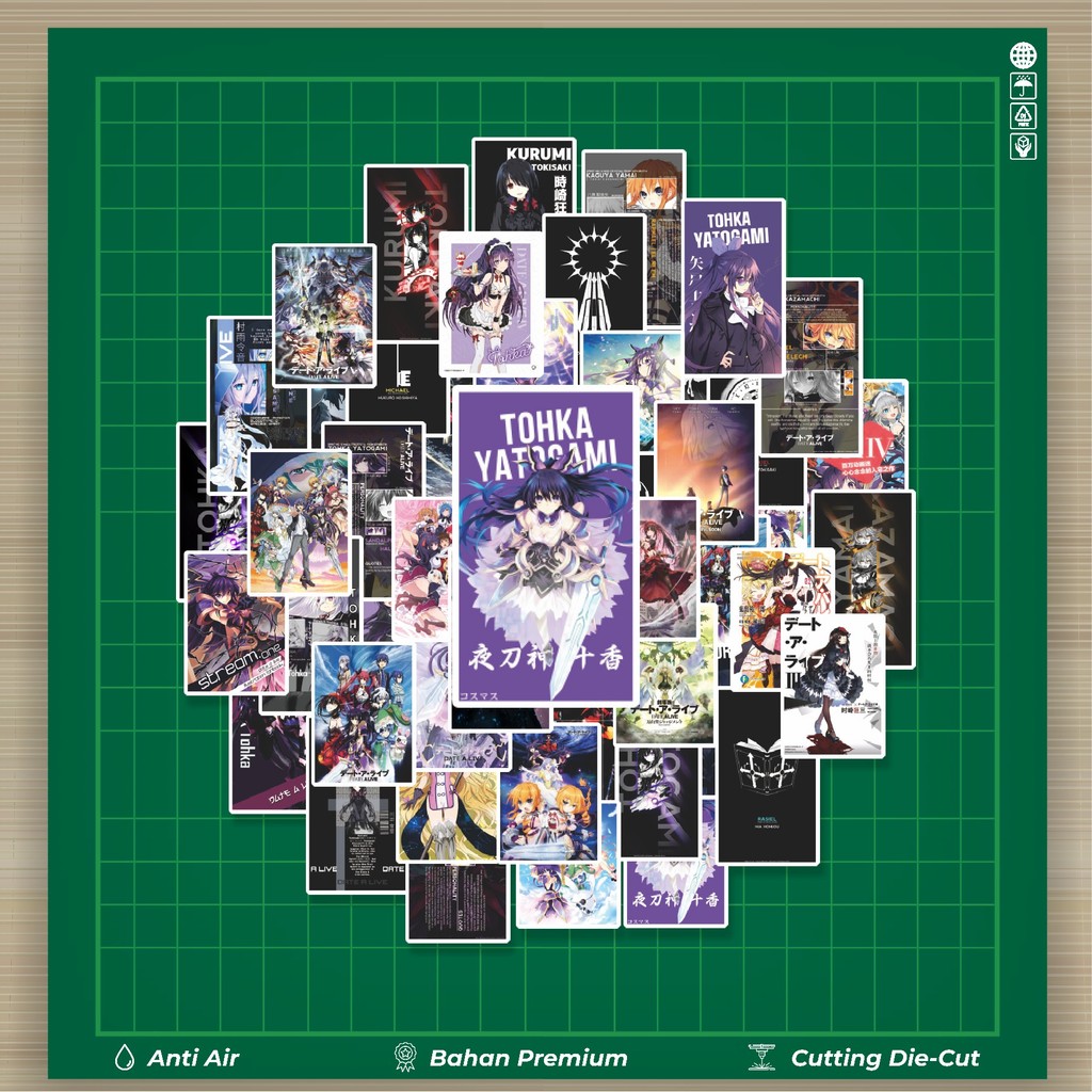 

HOT 50 PCS STIKER Stiker Anime Date A Live Stiker Fashion Cars Decal Dingin Kartu Album Custom Vinyl Anti Air- Sticker Aesthetic Buku Journal Koper Casing HP Tablet Laptop Helm Motor Botol Minum