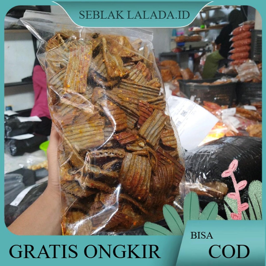 

Seblak kerupuk jengkol pedas Daun jeruk 500 gram Rendah lemak Cemilan Food Instan Snacks Goreng