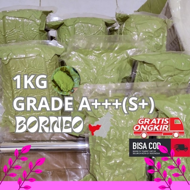 

atom purikkk Premium Super Green keratonn Kalbar Green Asli Hulu Keratuhm Powder A+++(S+) 1kg