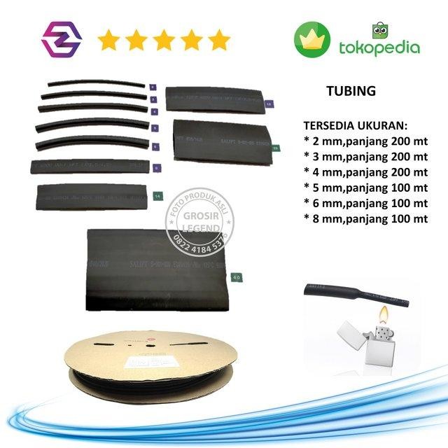 

Selang isolasi selongsong bakar heatsrink heat shrink 6 mm hitam roll