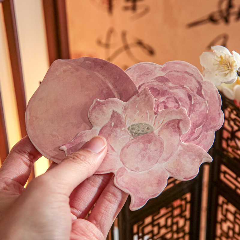 

45pcs Paper Nice Flower Friut Peach Sticky Notes Paper Memo Pad for Scrapbooking DIY Decorative Material Collage Journaling