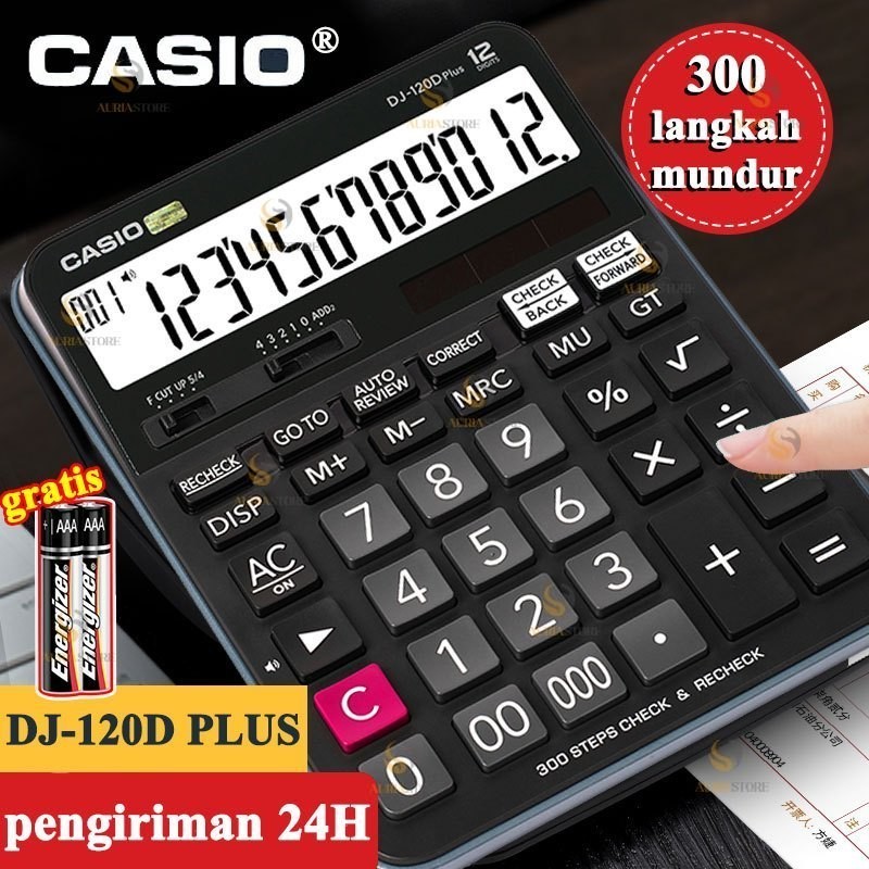 

CASIO Desktop Calculator /Kalkulator kerja Casio ilmiah MJ-120D PLUS/DJ-120D PLUS Kalkulator Casio Scientific Calculator Kalkulator Meja Check Correct 100% asli