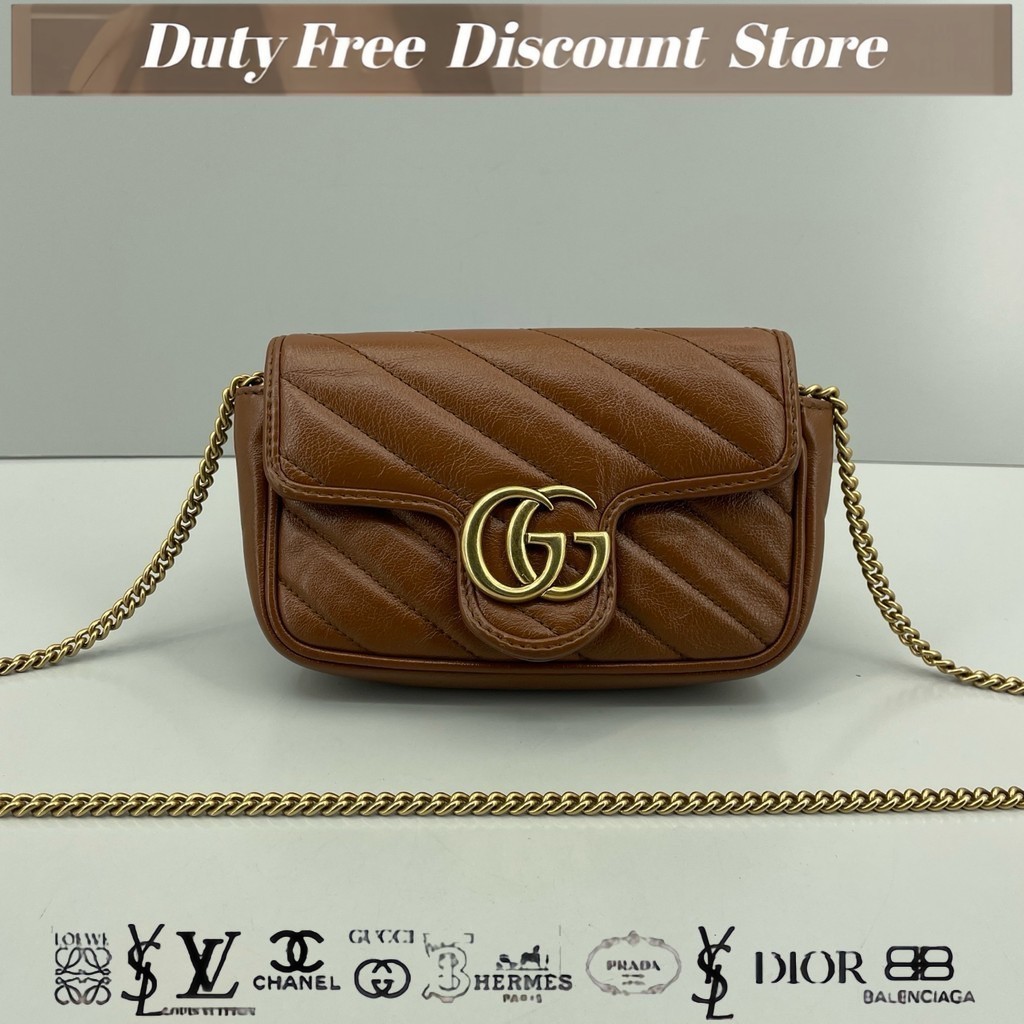 (476433) GUCCI Marmont Logo Vintage / Tas Bahu / Tas Crossbody / Tas Rantai 16x8x5 Garansi Dua Tahun
