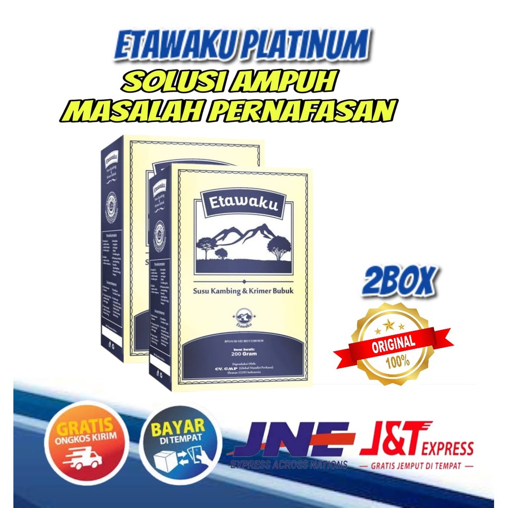 

PAKET 2 BOX ETAWAKU PLATINUM - Susu Kambing Etawa Provit Solusi Atasi Masalah Gangguan Pernapasan / Asma / Lutut Sakit Tulang Sakit Nyeri Sendi Tulang Keropos Osteoporosis Obat Nafas Napas Lega Minuman Kesehatan Termurah Terlaris Terampuh
