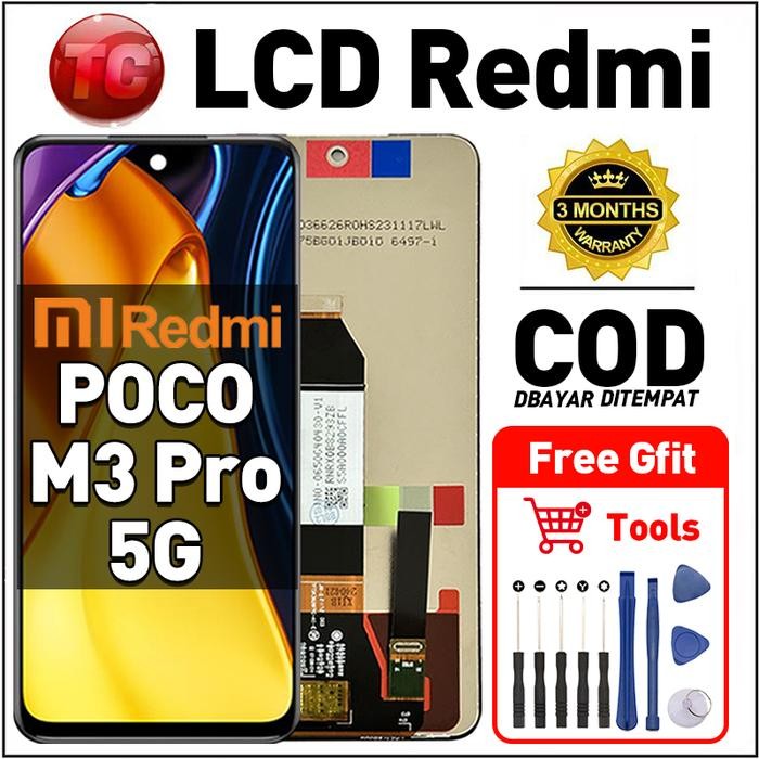 Original Lcd Redmi Poco M3 PRO 5G fullset ori asli Layar hp touchscreen Sentuh Versi Tinggi COD - LC