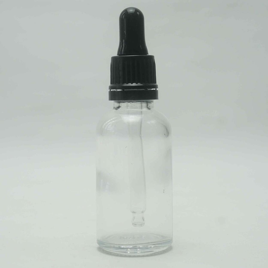 Botol Kaca BR 30 Ml Clear Original Tutup Pipet Plastik / Botol Kaca / Botol / Botol Pipet / Botol Se