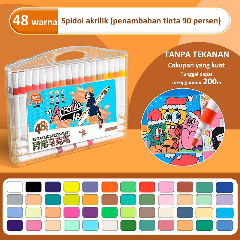 

Pen Akrilik Marker Cepat Kering Tahan Air Tahan Lama Painter Set Menggambar Seni Edukasi Anak Warna Kreativitas​