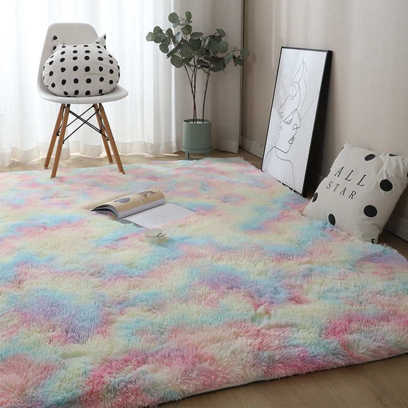 Shaggy carpet Children's bedroom carpet Corridor fluffy floor mat Anti-slip carpet Balcony mat Livin