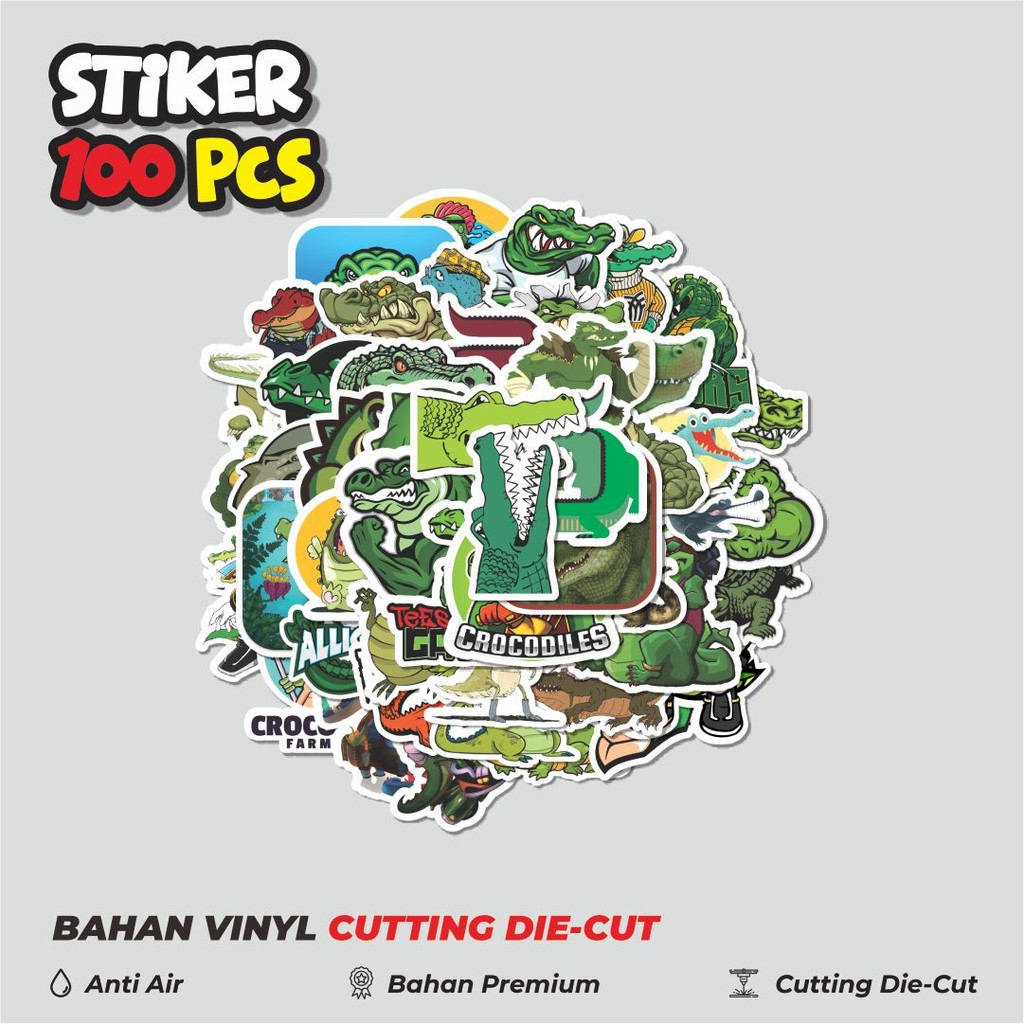 

Terbaru! 50 pcs Stiker Cute Crocodile Kawaii Alligator Series 2 [Seri Buaya] Dekorasi Lucu Kreatif untuk Notebook, Skateboard, HP