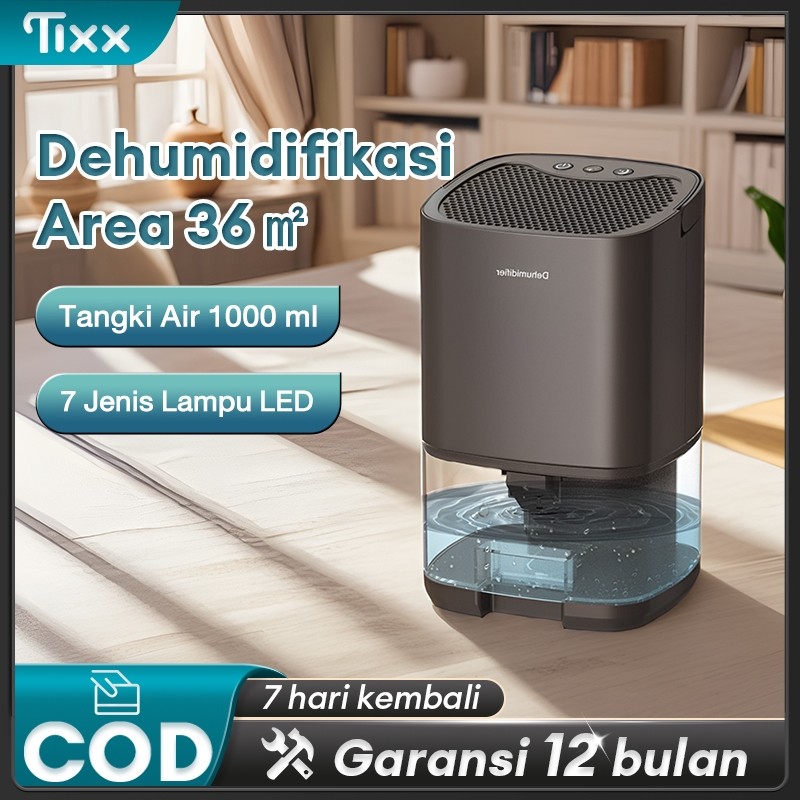TIXX Dehumidifier Tangki Air 1000ml Dehumidifier kamar Serap Air Penyerap Kelembaban Udara
