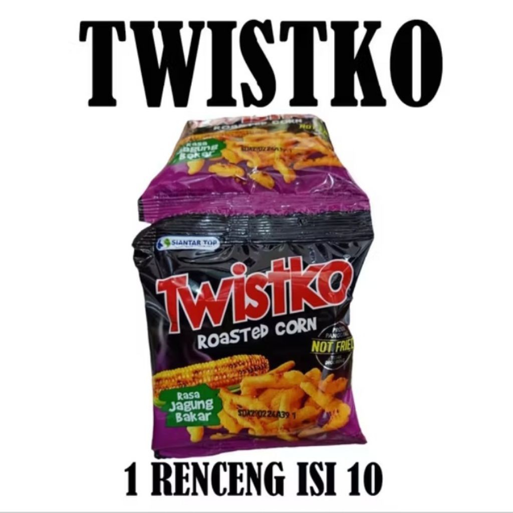

Snack Twistko Roasted Corn Rasa Jagung Bakar Renceng Isi 10