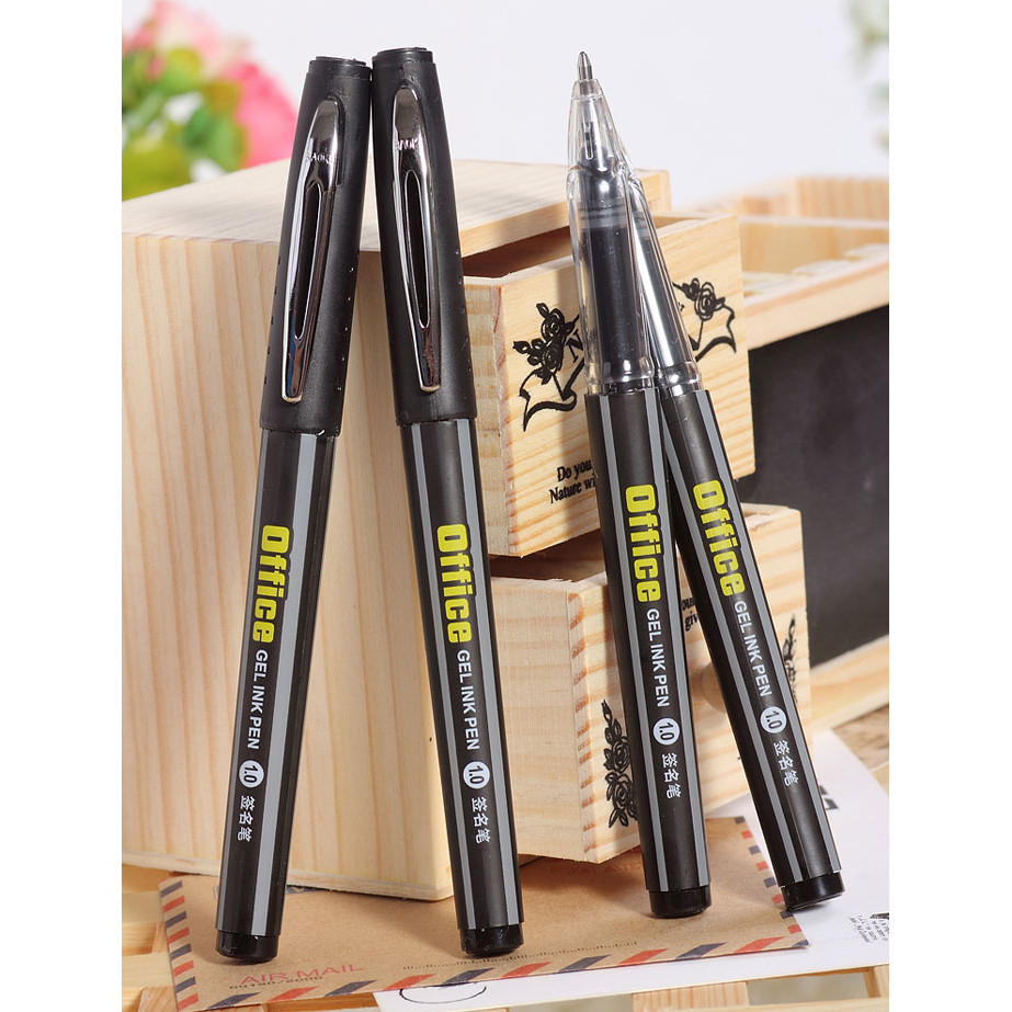 

2pcs black Signature pen European Standard office Gel ink Pen
