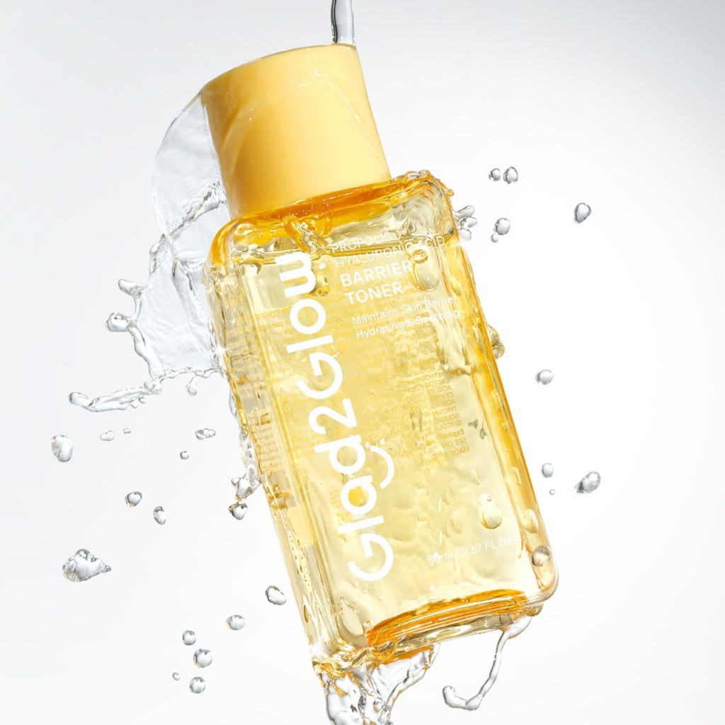 [KHUSUS MEMBER]Glad2Glow Propolis Hyaluronic Acid Barrier Essence Toner badan face mist hydrating to