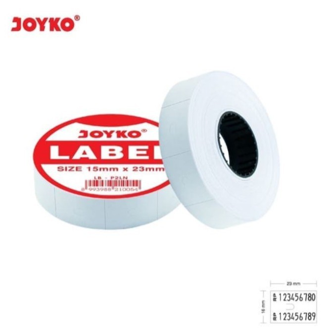 

KERTAS LABEL HARGA JOYKO 2 BARIS PUTIH LB-P2LN / Price Label Roll Joyko 2 Line Warna Putih LB-P2LN