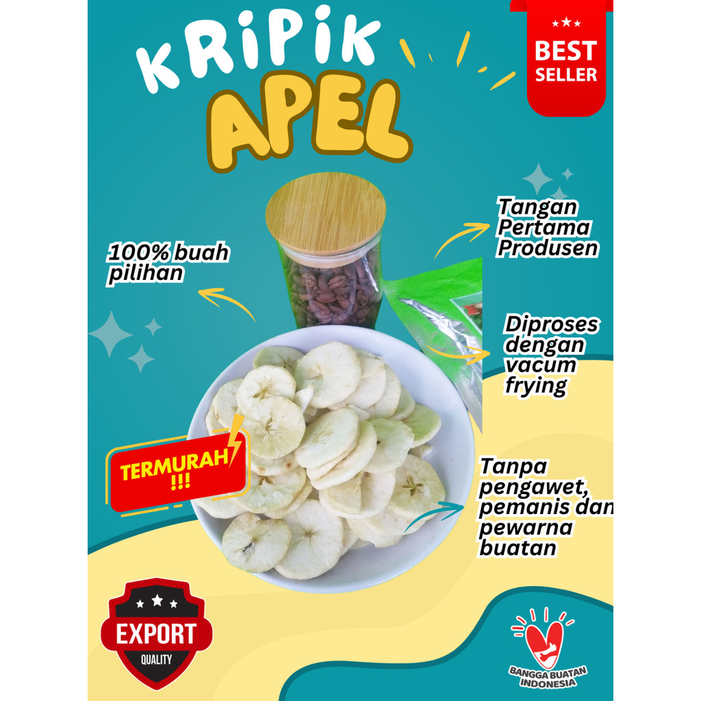 

HARGA RESELLER !! 1 KG KERIPIK / KRIPIK BUAH APEL Khas MALANG BATU Tangan Pertama PRODUSEN ( AMJ FARM )
