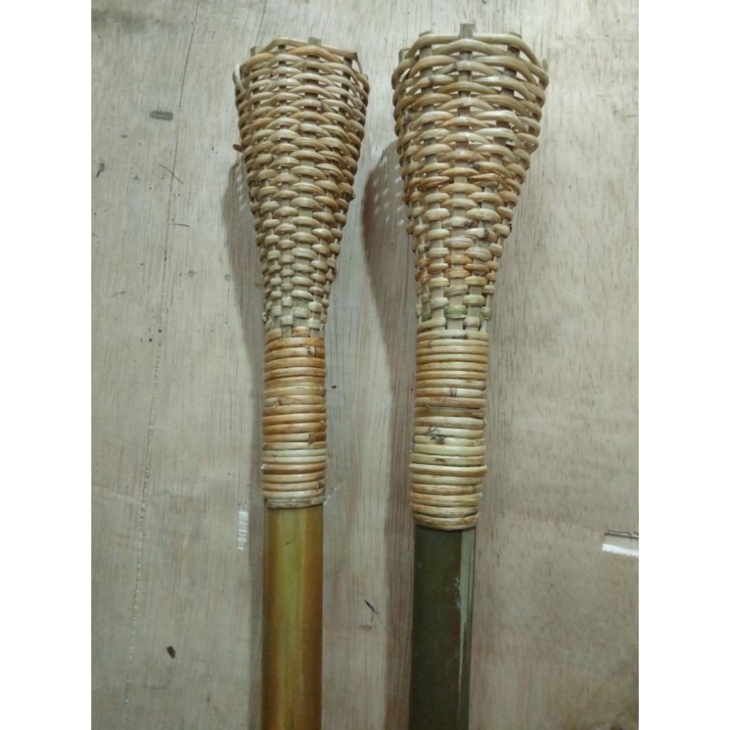 obor bambu rotan hiasan kafe