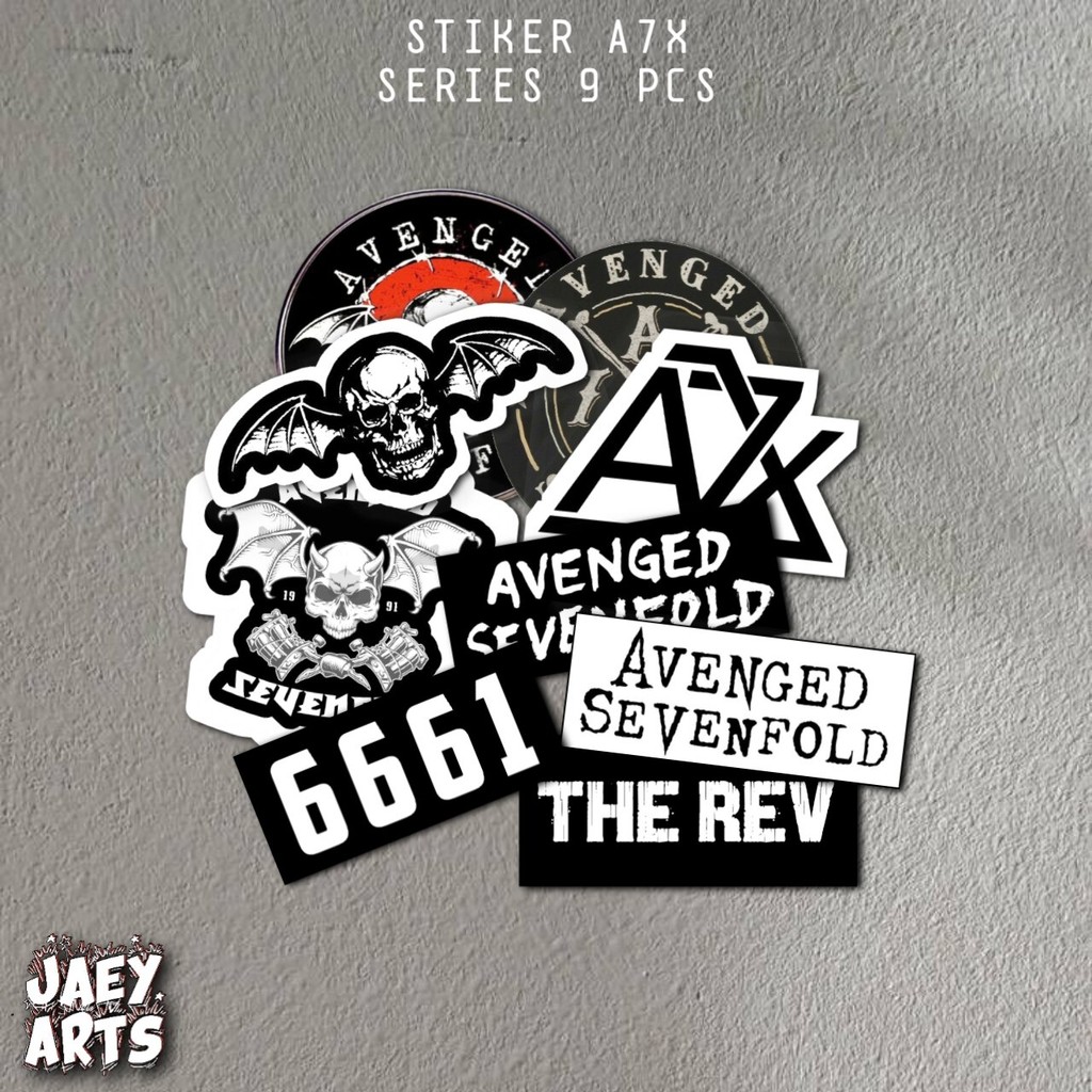 

STIKER A7X SERIES STIKER AVENGED SEVENFOLD THE REV 9 PCS