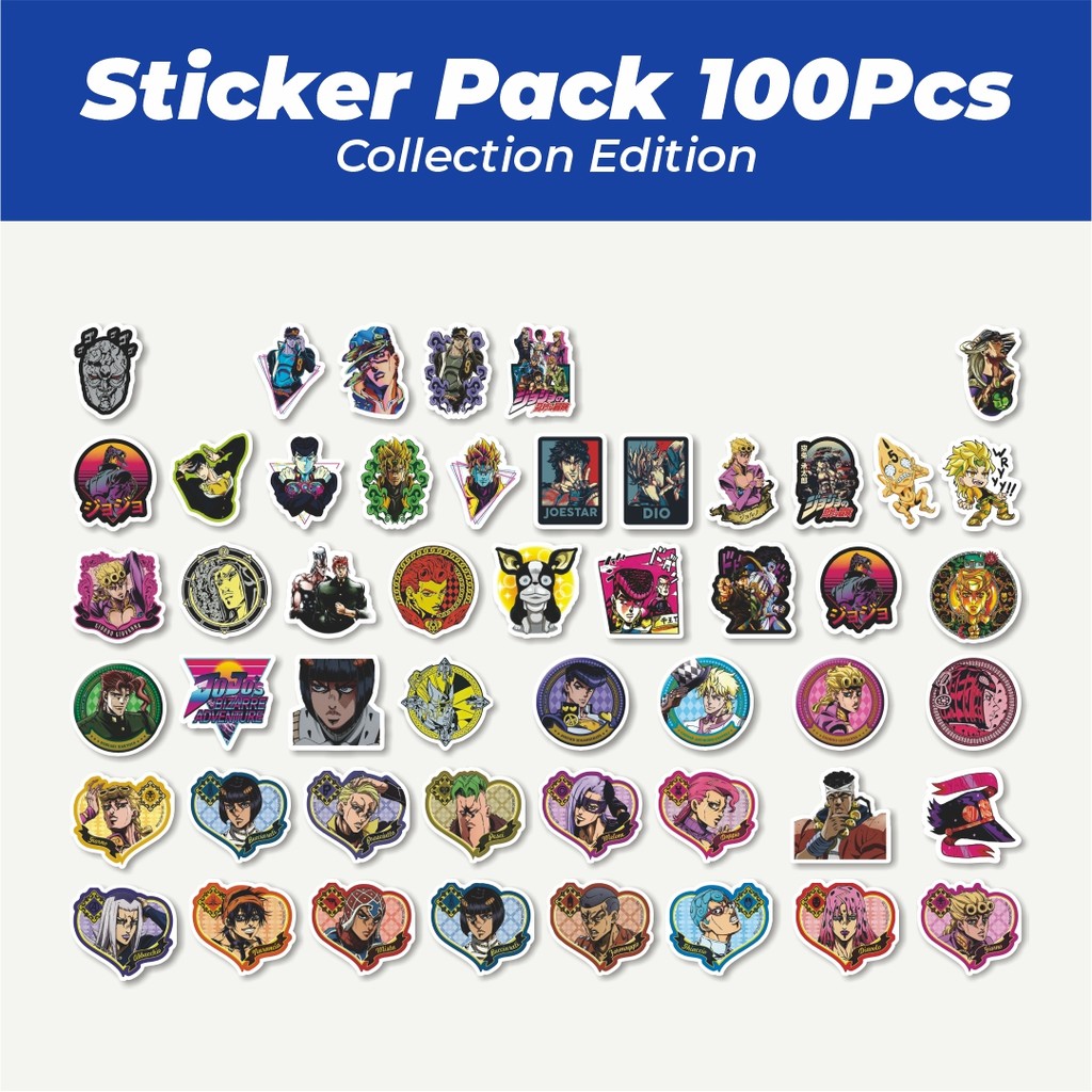 

Hot Stiker Manga JoJo's Bizarre Adventure Stone Ocean V2 Lucu Anti Air Stikers Berperekat Waterproof Sticker Decal Buat Motor Helm Buku Journal Koper Casing HP Laptop Botol Minum