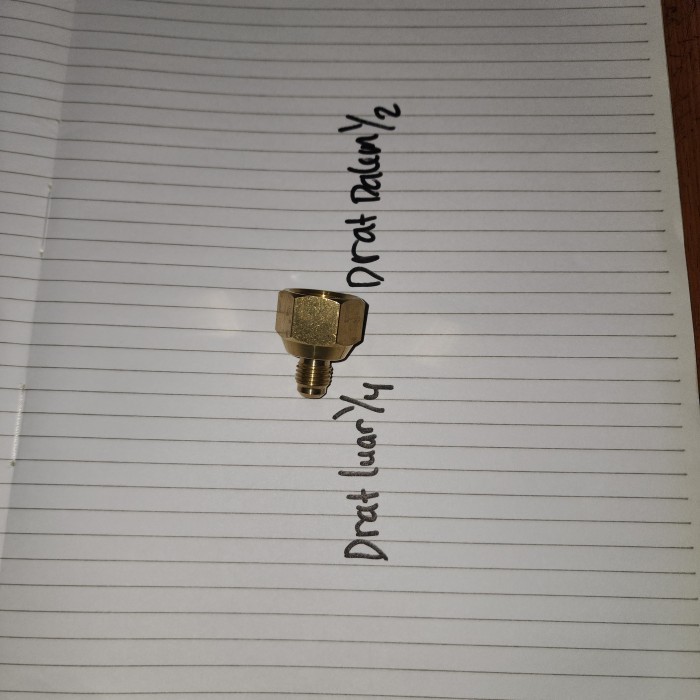 LIMITED Reduser drat dalam 1/2 drat luar 1/4 nepel pipa ac