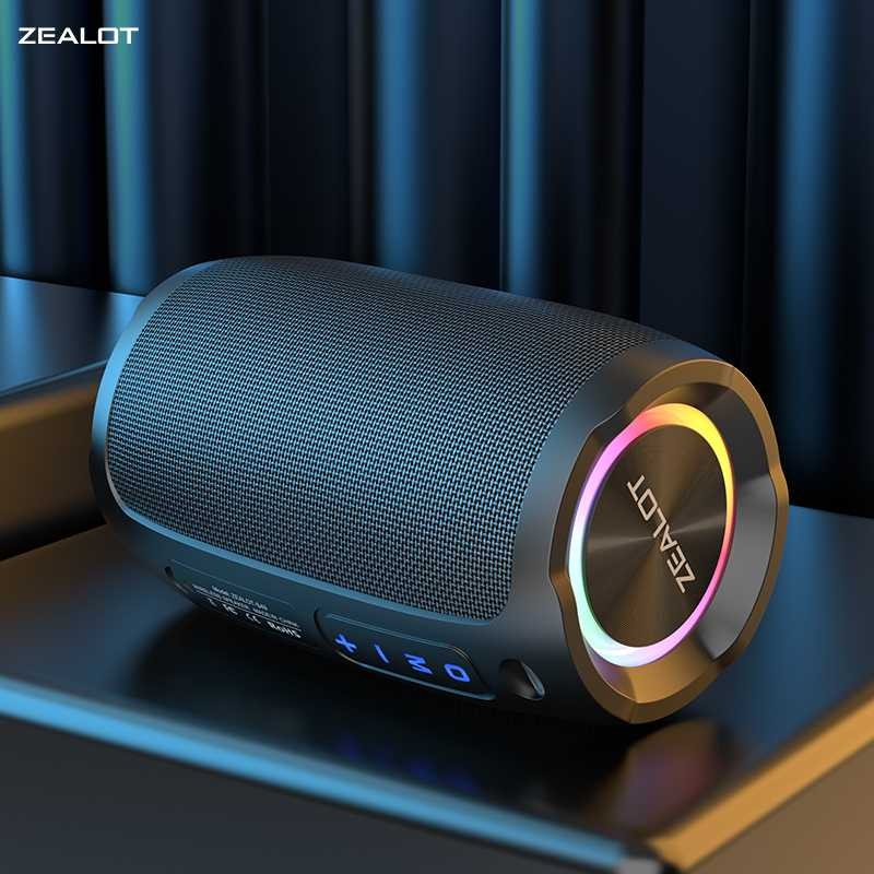 ZEALOT Speaker Portable Bluetooth 5.2 HIFI RGB Waterproof IP67 3600mAh - S49 Murah Terbaik