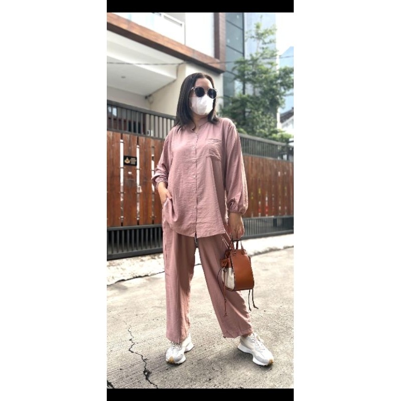 Stelan#021 Set Linen Polo Premium Jumbo All Size