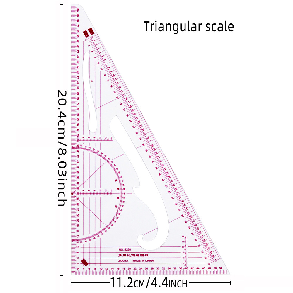 

3220 plate-making, fine arts, multi-functional scale triangular printing ruler sizing ruler learning clothing scale