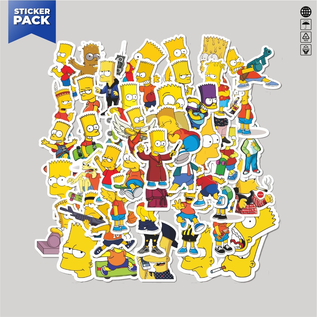 

[100PCS]Stiker Pack Stiker The Simpson Series Homer 2 Aesthetic Vinyl Anti Air Dekorasi Sticker Laptop Buku Journal Koper Helm Casing HP Gitar Helm Skateboard