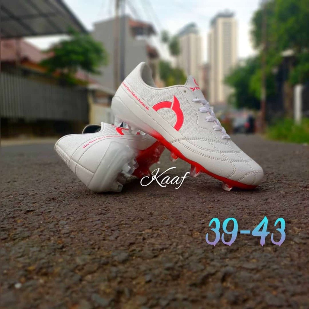 Sepatu Bola Ortuseight Catalyst Meister FG LE White Red Bening l COD Sepatu Bola l Futsal Ortus Meis