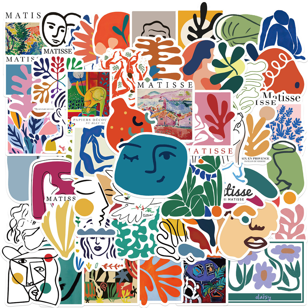 

50pcs Matisse Abstract Art Cartoon Graffiti Stickers DIY Phone Guitar Laptop Notebook Suitcase Cup Waterproof Sticker Kids Toy