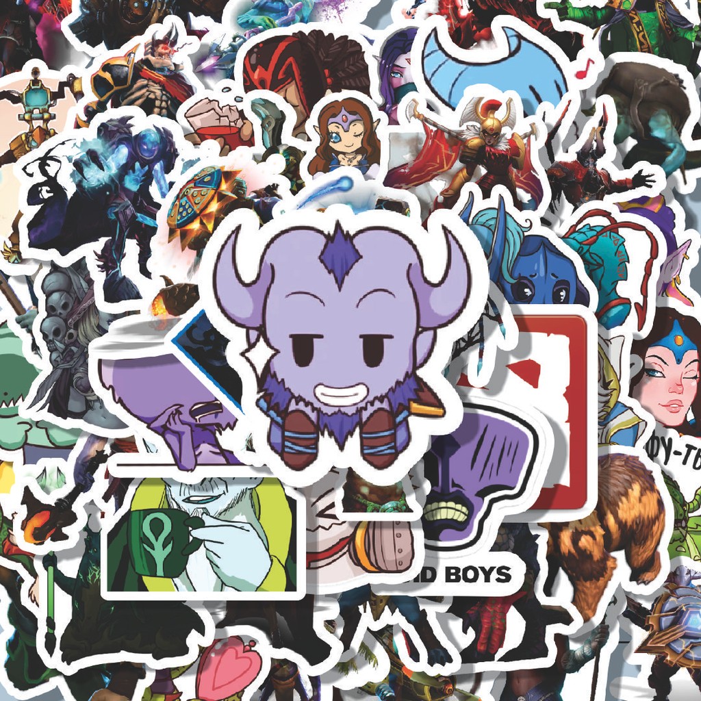 

100PCS Lucu Stiker Defend Of The Ancient - DOTA Stiker Aesthetic Stiker Anti Air Stikers Berperekat Waterproof sticker decal buat Motor Helm Buku Journal Koper Casing HP Laptop Botol Minum Hadiah anak
