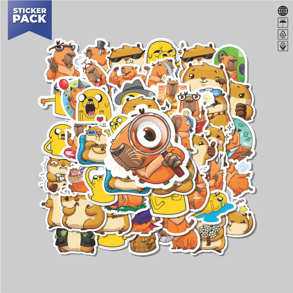 

[100PCS]Stiker Pack Stiker Hewan Hamster Kawaii Aesthetic Vinyl Anti Air Dekorasi Sticker Laptop Buku Journal Koper Helm Casing HP Gitar Helm Skateboard