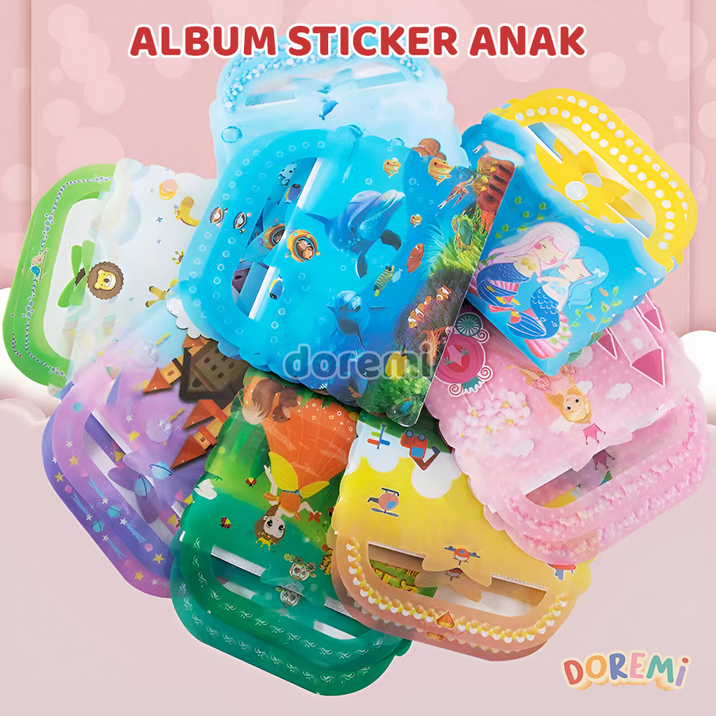 

DOREMI Seni Kerajinan Album Stiker Anak Buku Koleksi Tempel Sticker Lucu Fashion Activity