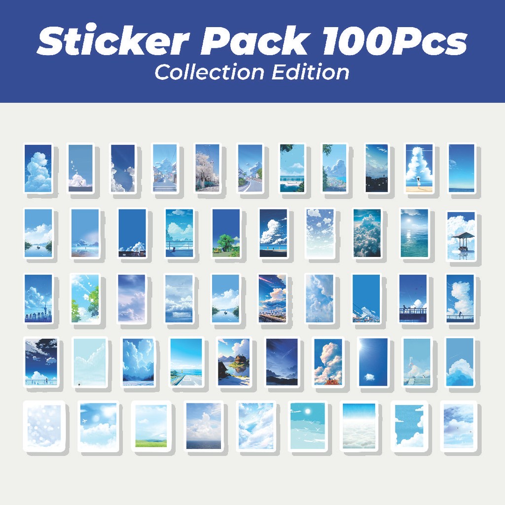 

Hot Stiker Beautiful Blue Sky Poster Lucu Anti Air Stikers Berperekat Waterproof Sticker Decal Buat Motor Helm Buku Journal Koper Casing HP Laptop Botol Minum