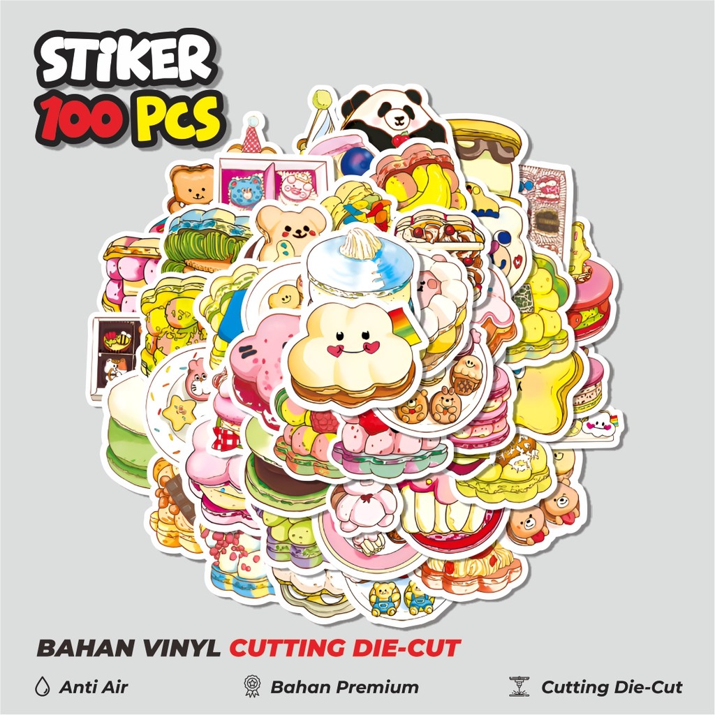 

Terbaru! 50 pcs Stiker Piece Cute Macaron Cake [Potongan Kue Macaron Lucu] Dekorasi Lucu Kreatif untuk Notebook, Skateboard, HP