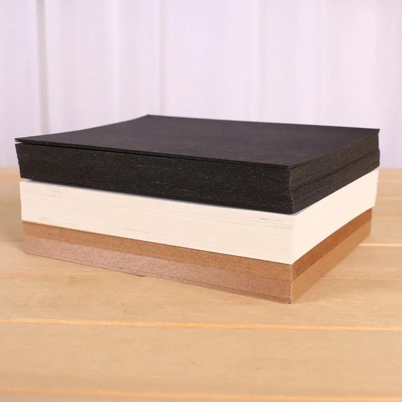 

20pcs/pack white black kraft blank paper memo pad message gift card for school office supplies stationery wholesale