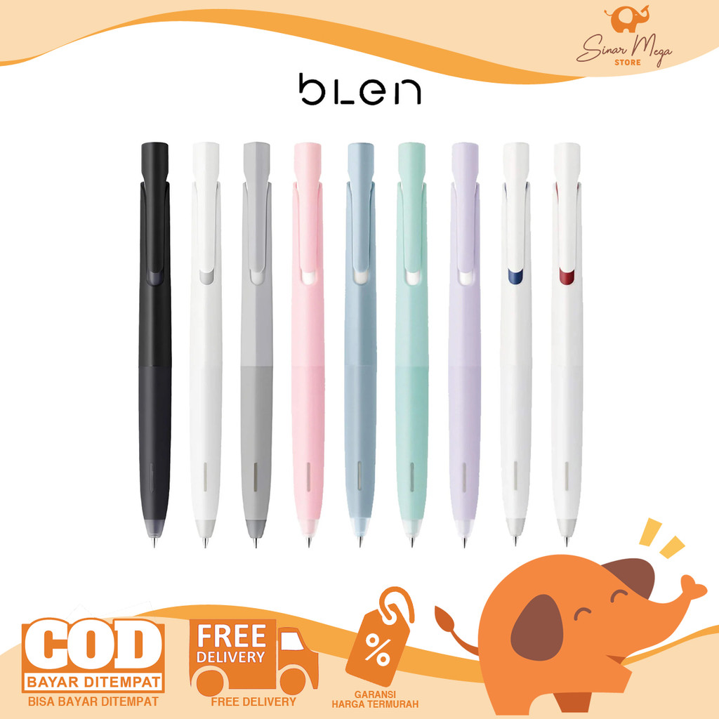 

ZEBRA Blen Emulsion Ink Pen 0.5mm / 0.7mm - Pulpen Pastel SATUAN Lucu