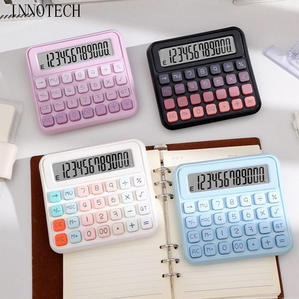 

Cute 12 Digits Calculator Easy To Use Candy Color Finance Calculator Practical Anti-slip Pad Student Calculator Business