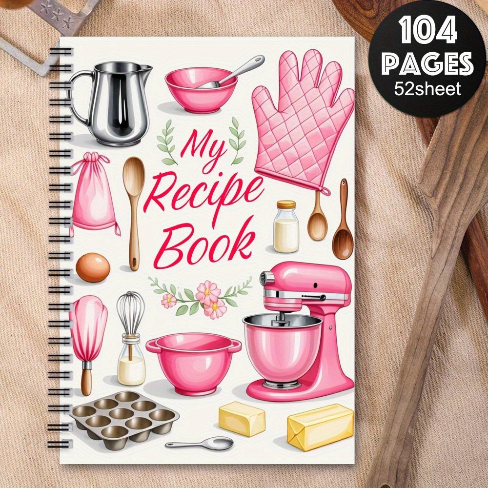 

Fun recipe notebook day, personal blank recipe booklet, recipe notebook for recording homemade recipes