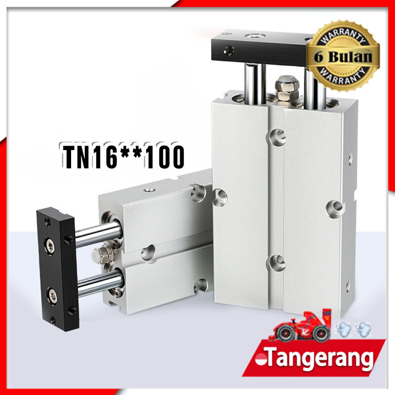 Cylinder Pneumatic TN16 Twin Rod Pneumatik Angin Air Silinder Double Stroke TN 16