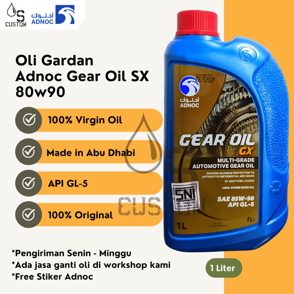 Adnoc Gear Oil SX Oli Gardan 80w90 1L