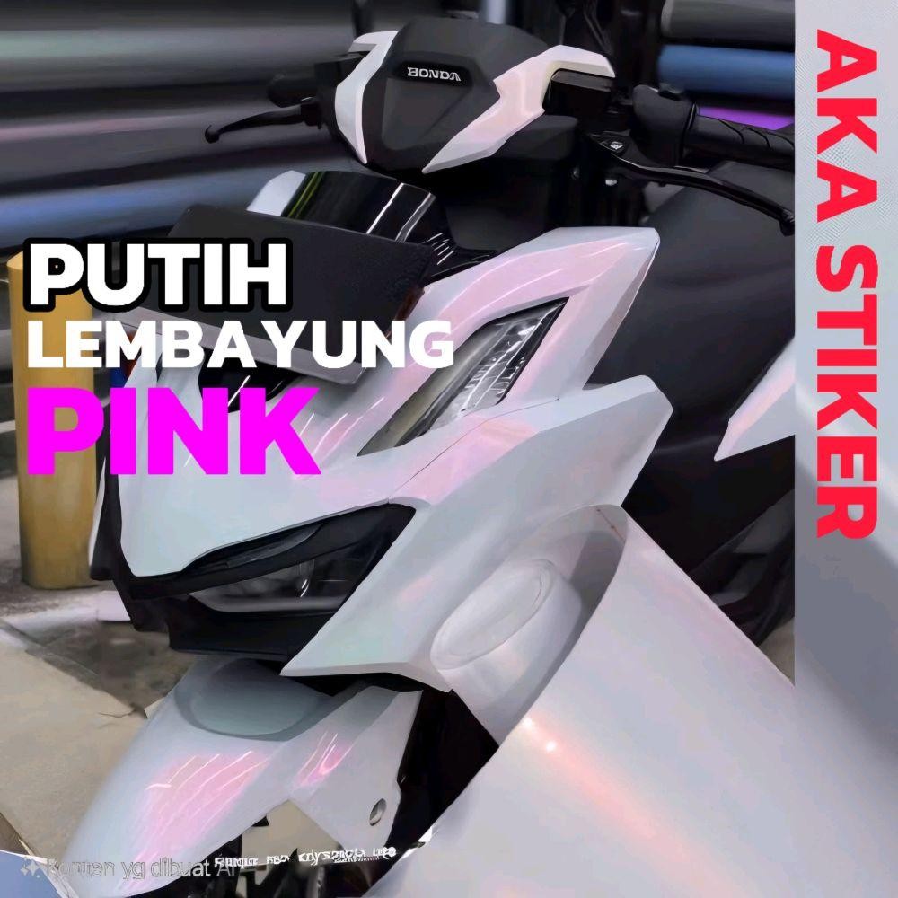 SKOTLET STIKER PUTIH LEMBAYUNG PINK
