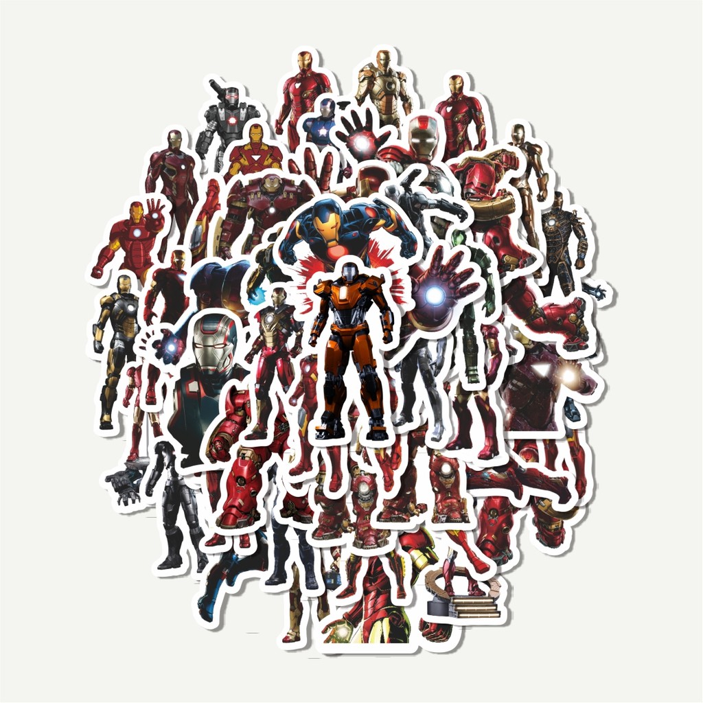 

Sticker Pack Stiker Marvel Series Character Ironman | Sticker TUMBLR | Stiker LAPTOP KOPER HELM
